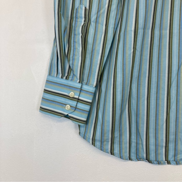 Lacoste Shirt Men’s Size 38 Striped Cotton Long Sleeve Logo Multicolor Casual - Picture 7 of 16